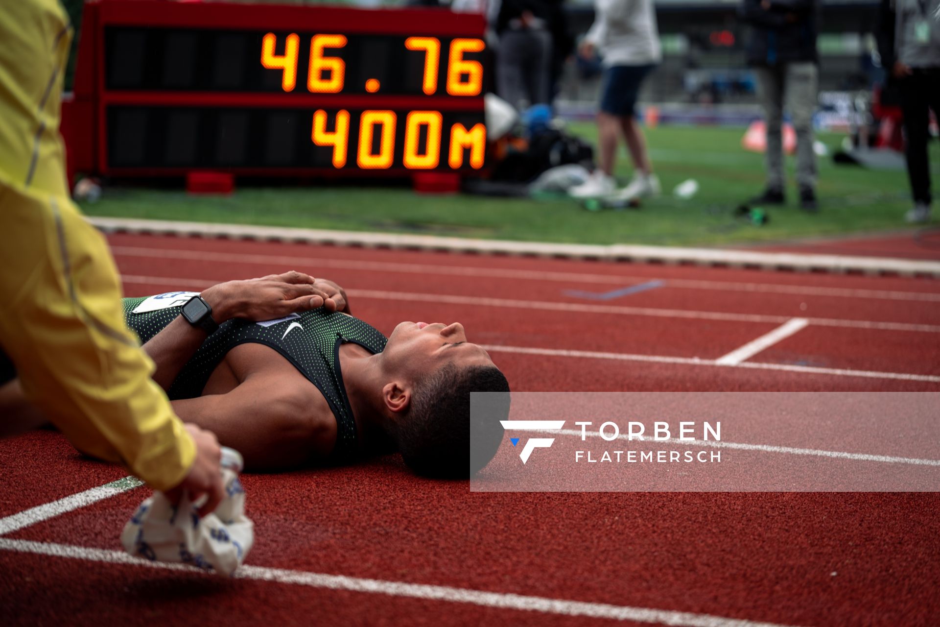 Neuer Meetingrekord für Malik Diakite (Hannover 96) über 400m in 46.76 Sekunden am 07.05.2022 beim Stadtwerke Ratingen Mehrkampf-Meeting 2022 in Ratingen